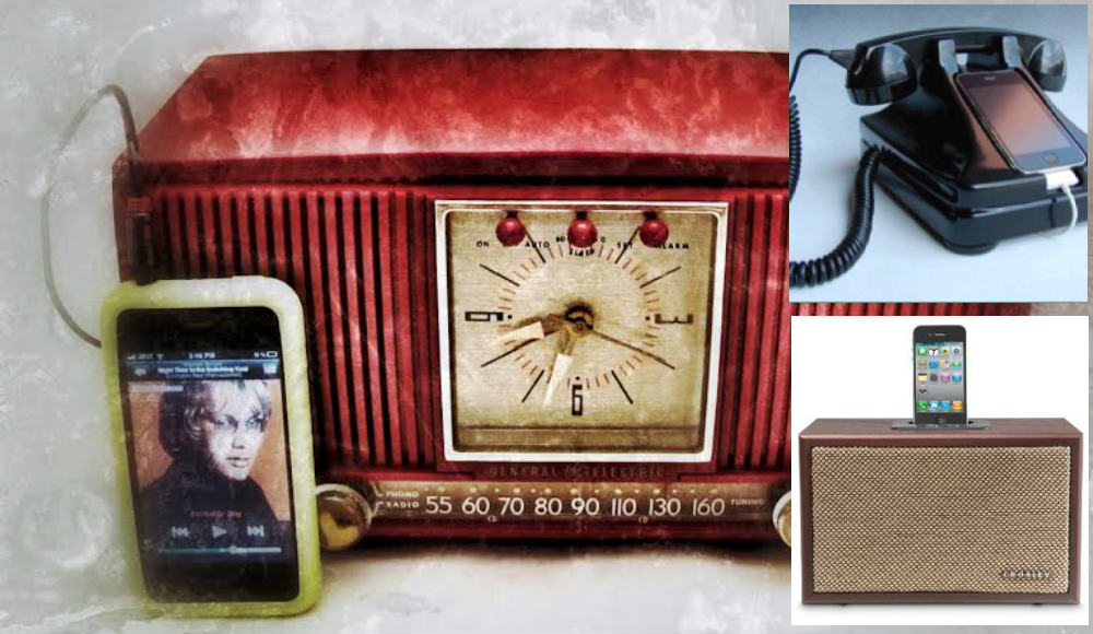 Amplificador vintage para iPhone