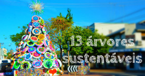 Árvore de natal ecológica, reciclada e sustentável