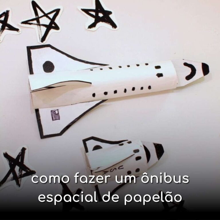 como fazer um ônibus espacial de papelão